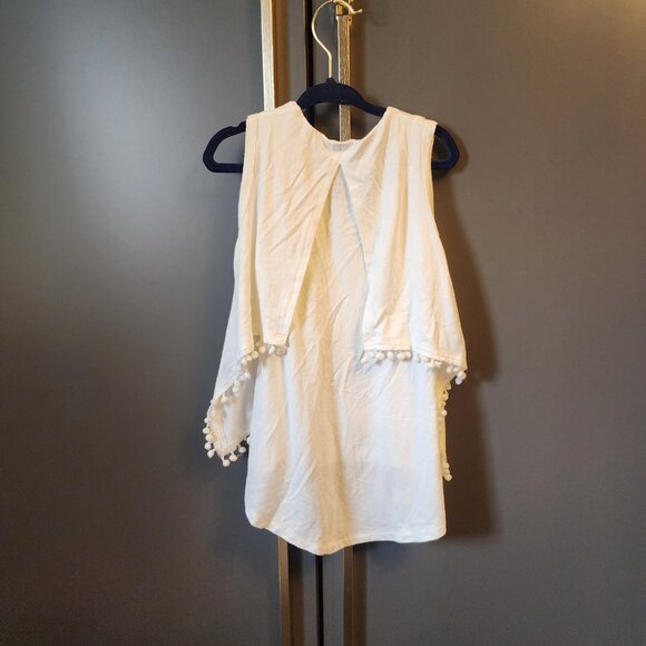 HIGH LOW POM POM TRIMMED TOP FOR TODDLERS - Picture 2 of 3